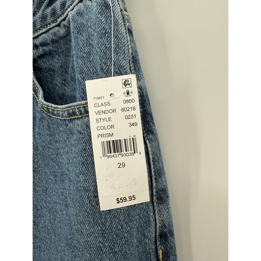 Pacsun 90's Boyfriend Jeans High Rise‎ Relaxed Leg Raw Hem 2 Tone Women's 29 NEW - Picture 5 of 8